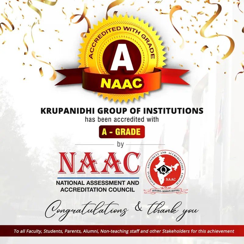 Krupanidhi group of institutions accredited with A Grade by NAAC